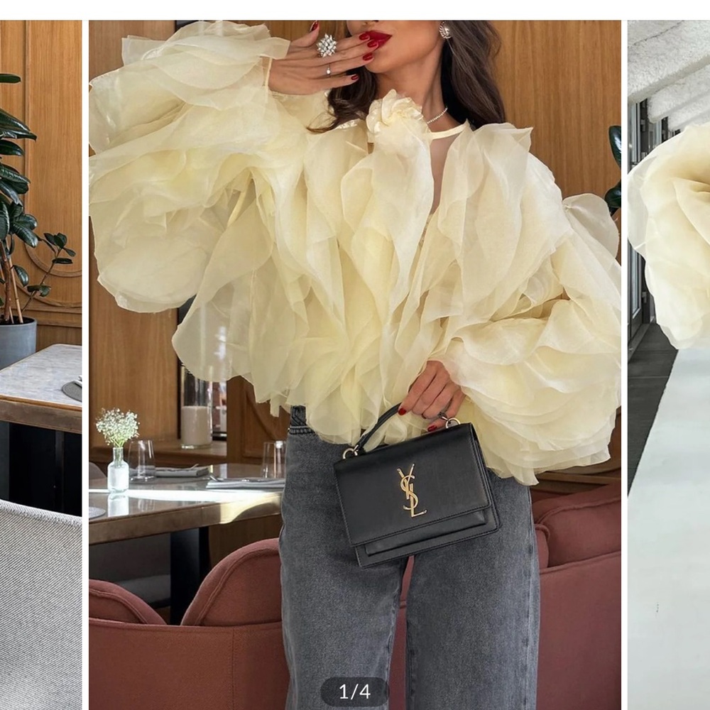 Yellow Ruffled Blouse
